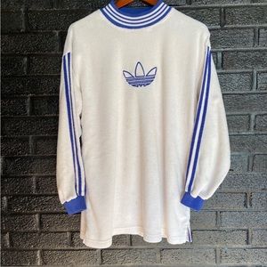 Vintage Adidas Originals terry cloth mock neck sweatshirt